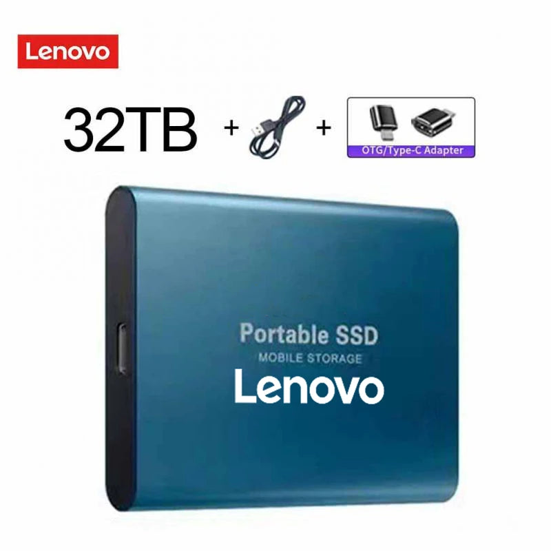 Lenovo External Hard Drive Portable SSD 1TB 2TB External Mobile Hard Disk 32TB USB 3.1/Type-C Solid State Disks For Laptops MAC