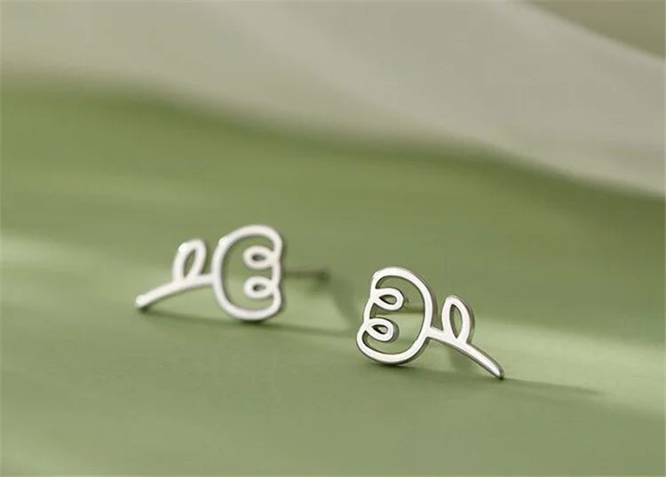 Uini-Tail hot selling new 925 Tibetan silver cute tulip earrings temperament fashion trend dynamic sweet girl jewelry  ED190