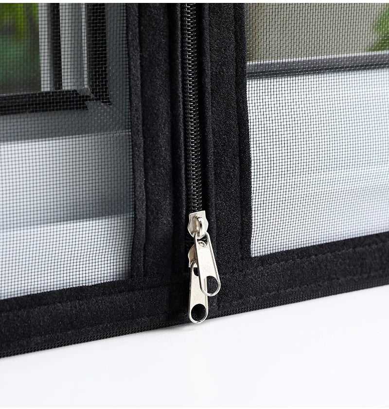 Black, Customized size，Window mesh with zipper Self-adhesive zipper,mosquito nets for windows anti mosquito window door curtain