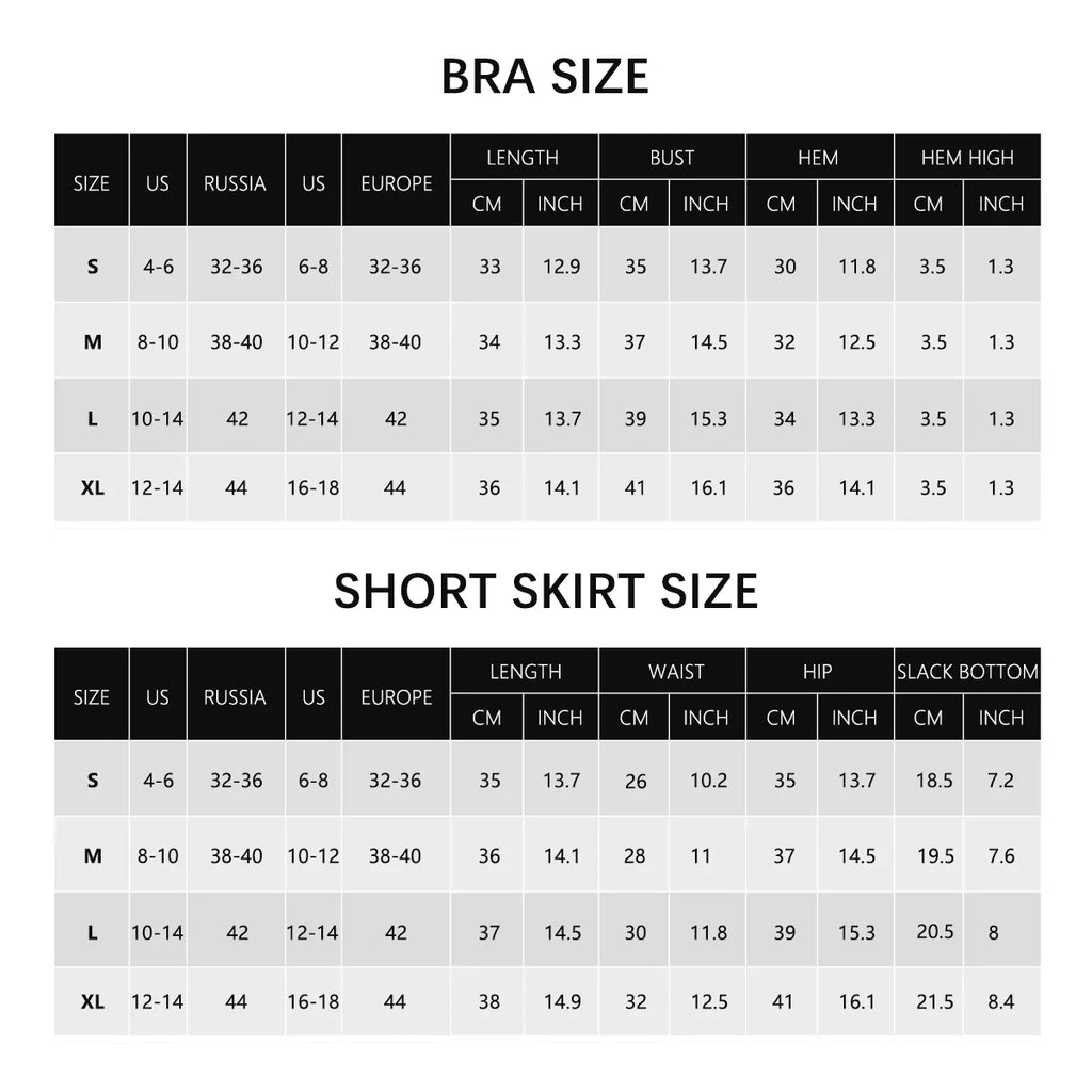 Ctenkevet Women Chest Padding And High Elasticity Bra Set 2Pcs Tennis Skirt Sportswear Female Golf Suits Sport Outfit For Woman