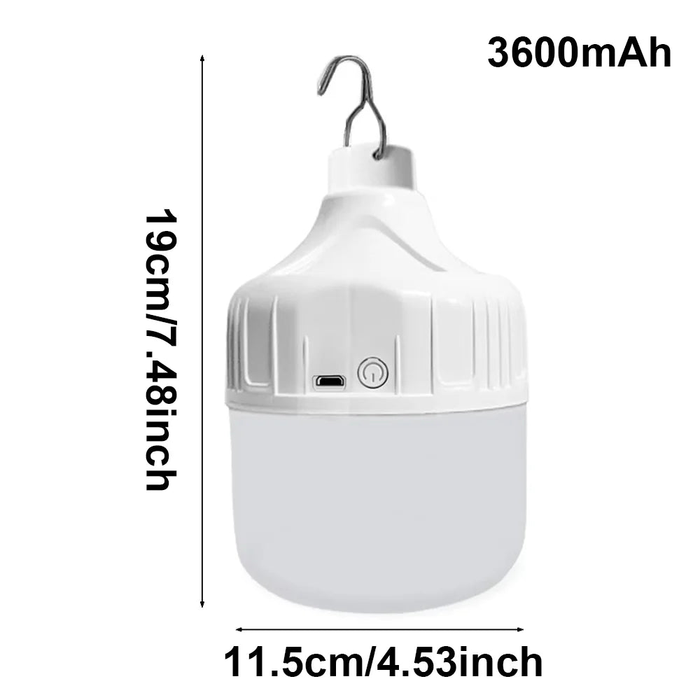 Portable USB Rechargeable LED Pendant Light High Brightness Waterproof Outdoor Lamp for Camping Fishing Emergency Night Lighting