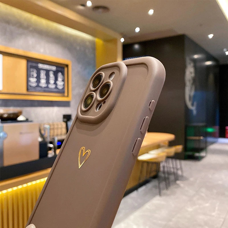 Crossbody Love Phone Cases for IPhone 17 16 Pro Max 15 14 13 12 11 With Lanyard Silicone Back Cover