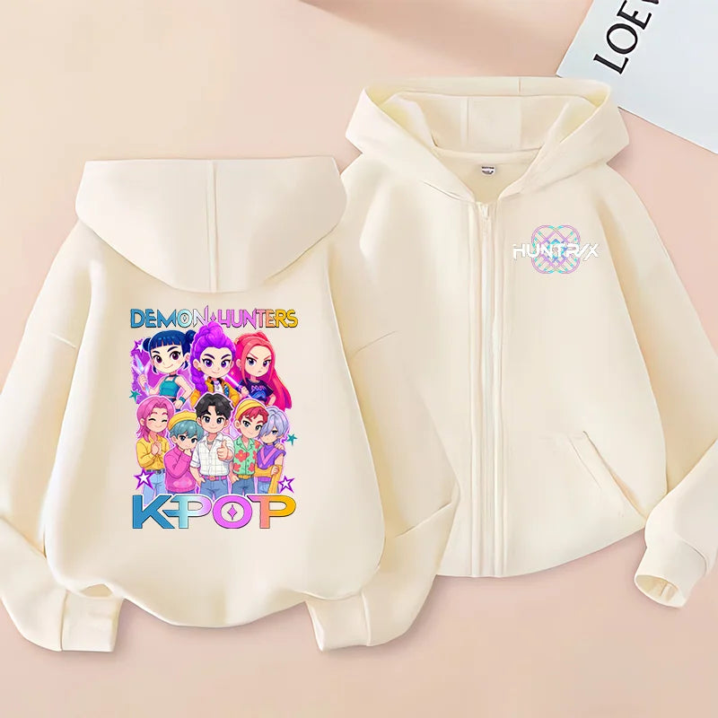 Huntrix Clothing kpop Demon Hunters Hoodie k pop T Shirt Sweatshirt HUNTRX Long Sleeve Jumper Rumi Zoey hoody k-pop Tops Coat
