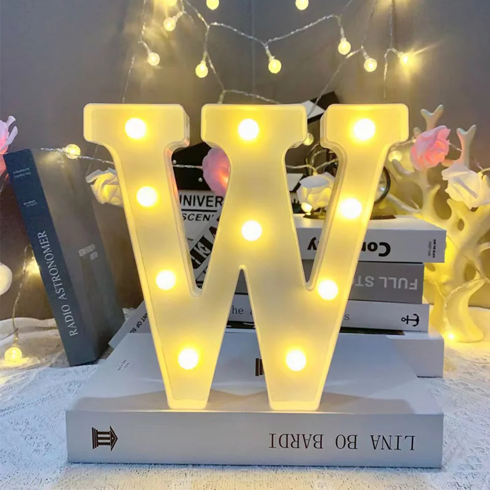 16cm LED Letter Light, Luminous Letter And Number Night Light, Suitable For Home, Bar, Wedding, Birthday Party Decoration
