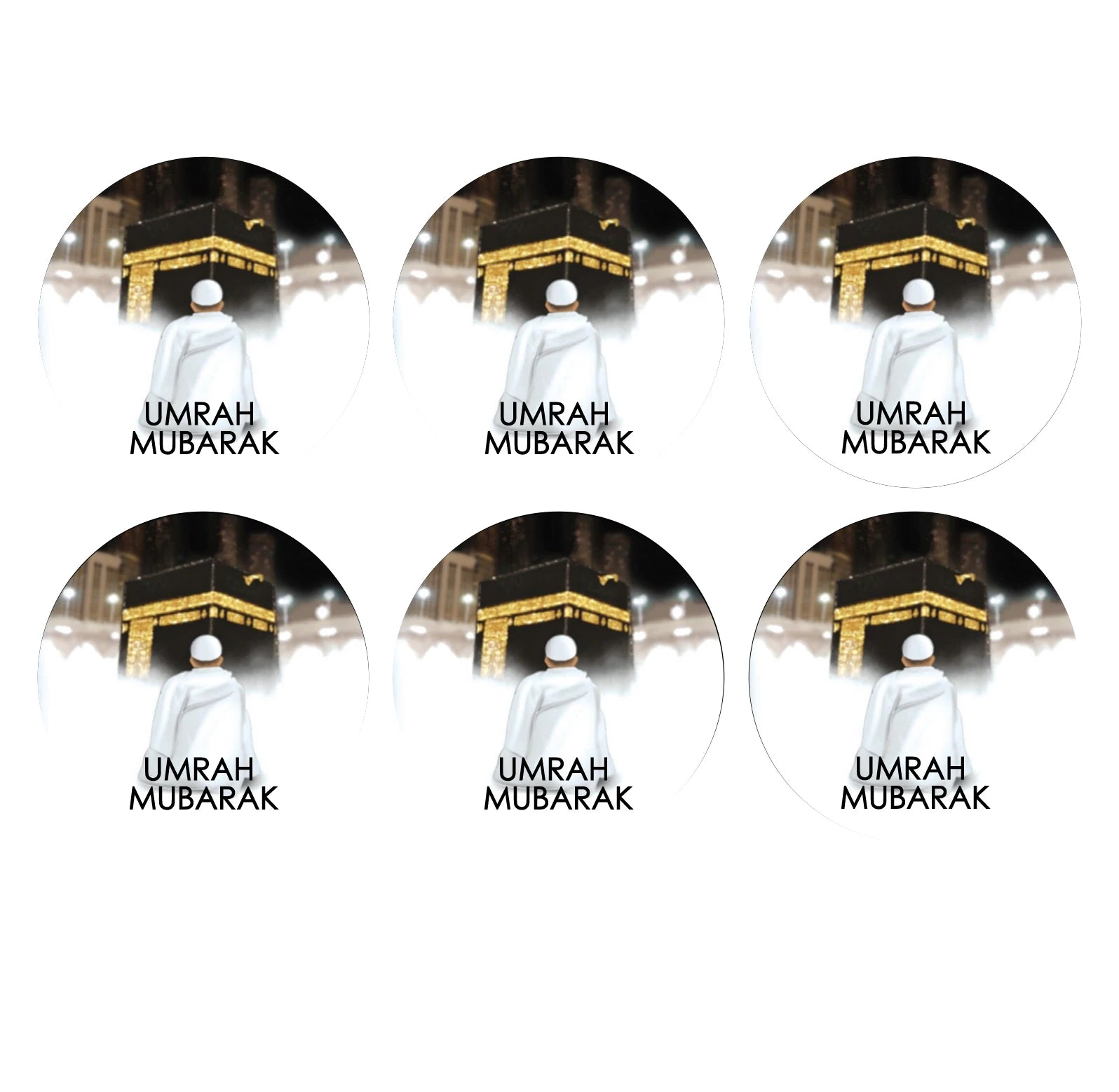 umrah mubarak decorative stickers, Muslin Sheep Holidays Kaaba Bottle Wrapper, hajj mubarak gift decoration supplies