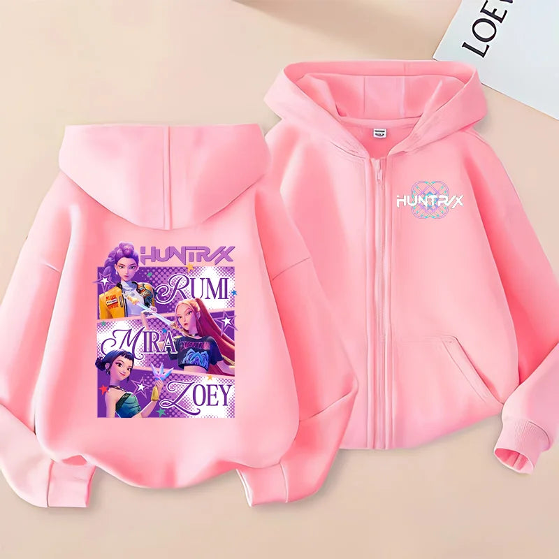 Huntrix Clothing kpop Demon Hunters Hoodie k pop T Shirt Sweatshirt HUNTRX Long Sleeve Jumper Rumi Zoey hoody k-pop Tops Coat