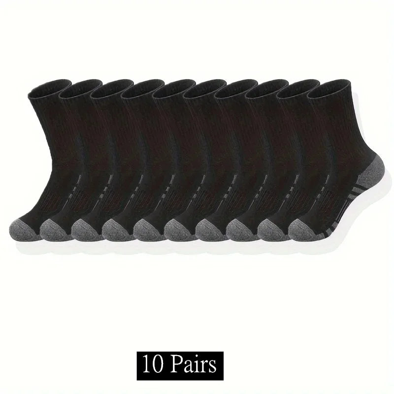 10/20/30 Pairs Men's Classic Crew Socks Unisex Sports Socks for Men Running Basketball Anti-slip Outdoor Breathable Man Socks