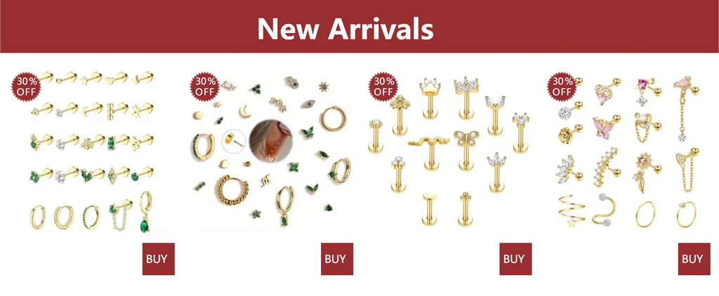 Bobisty 1pc Earrings for Sensitive Ears Surgical Stainless Steel Earrings for Women Dainty Flat Back Earring Stud Hoop Cartilage