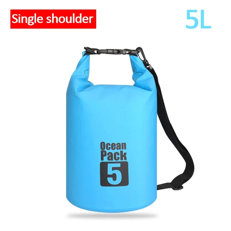 Waterproof PVC Dry Bag for Women Men 2L/5L/10L/15L/20L/30L Outdoor Sport Storage Bag for Kayaking, Boating, Fishing, Swimming