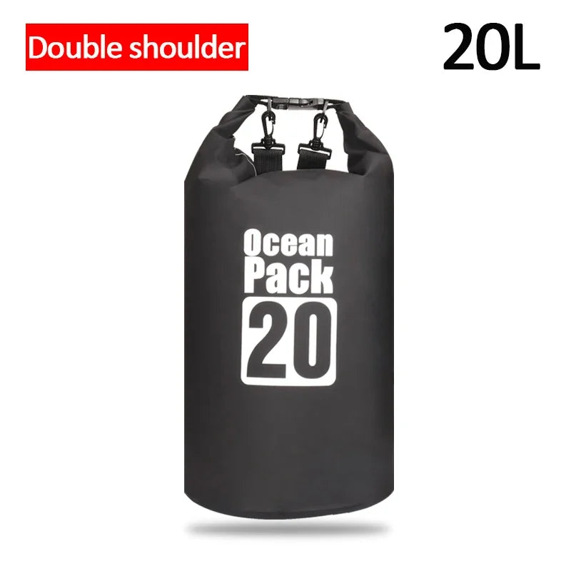 Waterproof PVC Dry Bag for Women Men 2L/5L/10L/15L/20L/30L Outdoor Sport Storage Bag for Kayaking, Boating, Fishing, Swimming