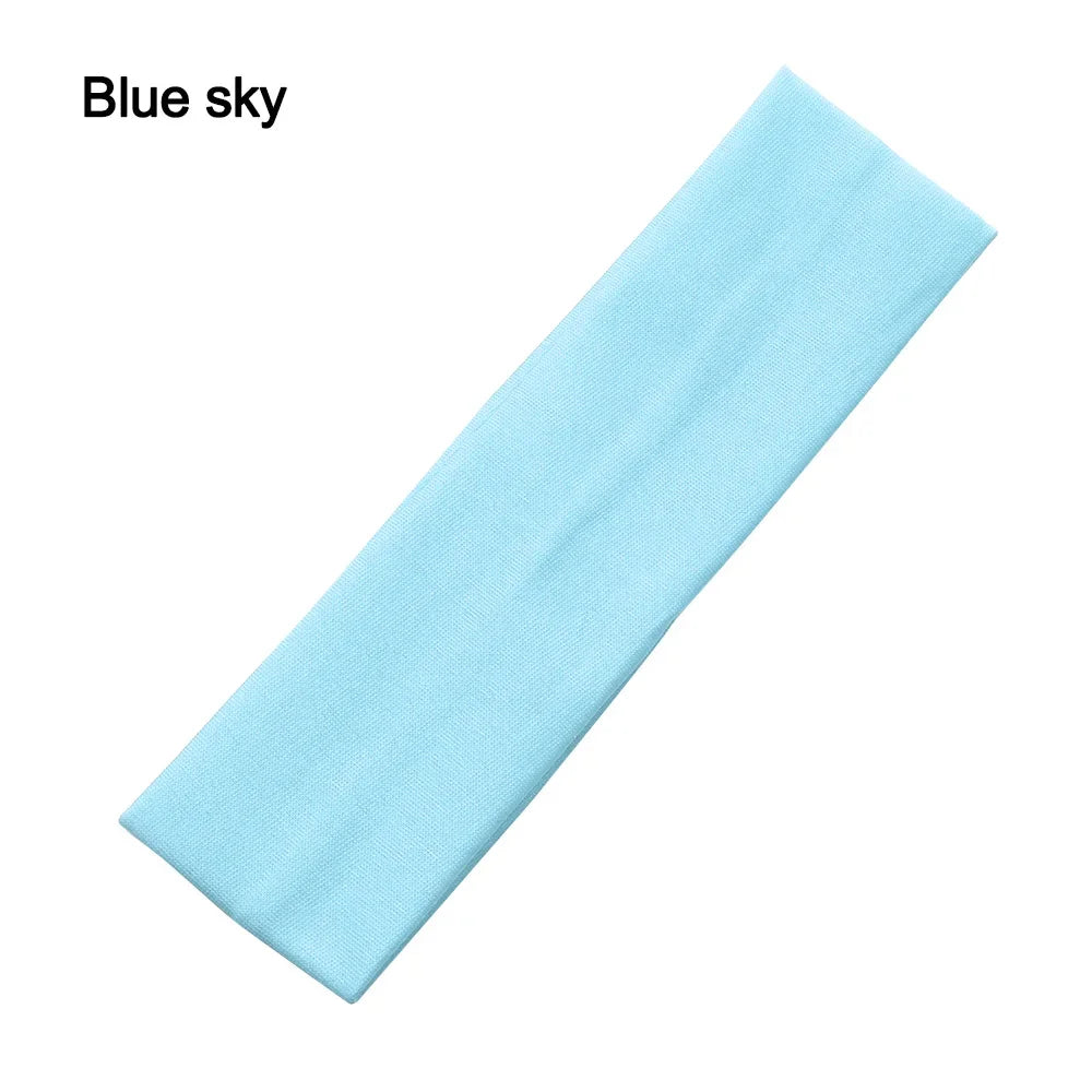1PC Elastic Headband Sport Anti-slip Rubber Yoga Hair Bands For Women Men Running Sports Football Stretch Sweatband Candy Color