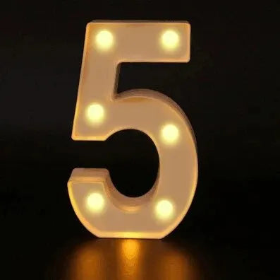 Number Letter Lamp Luminous Alphabet LED Lights Decororation Night Light for Home Wedding Birthday Christmas Party Decoration