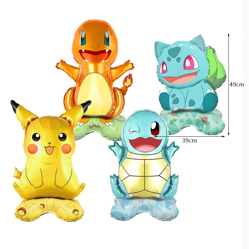 Pokemon Birthday Party Decoration New Pikachu Latex Foil Balloon Kids Disposable Tableware Event Supplies Backdrop Child Gift