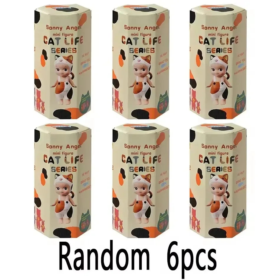 -Sonnny Angel 20th Anniversary Hippers Blind Box Animal Cat Life Series Anime Figures Ornaments Dolls Fans Toy Set For Kids Gift