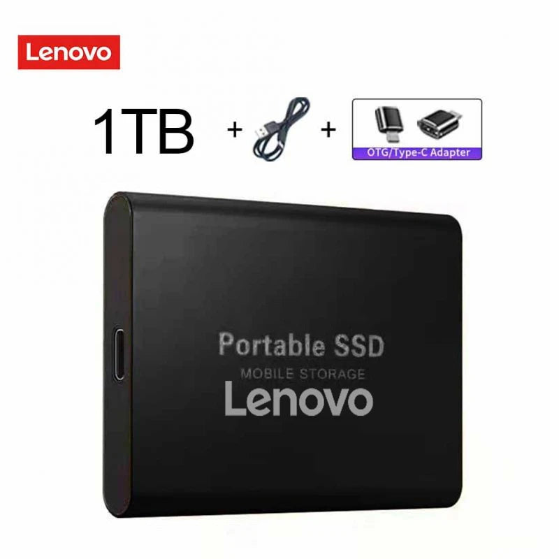 Lenovo External Hard Drive Portable SSD 1TB 2TB External Mobile Hard Disk 32TB USB 3.1/Type-C Solid State Disks For Laptops MAC