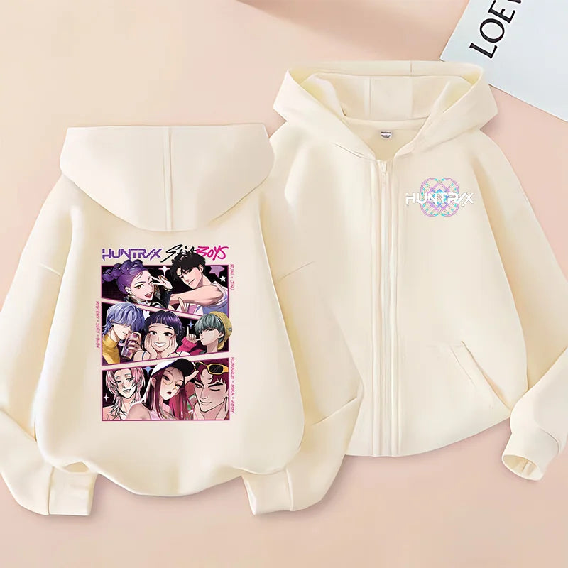 Huntrix Clothing kpop Demon Hunters Hoodie k pop T Shirt Sweatshirt HUNTRX Long Sleeve Jumper Rumi Zoey hoody k-pop Tops Coat
