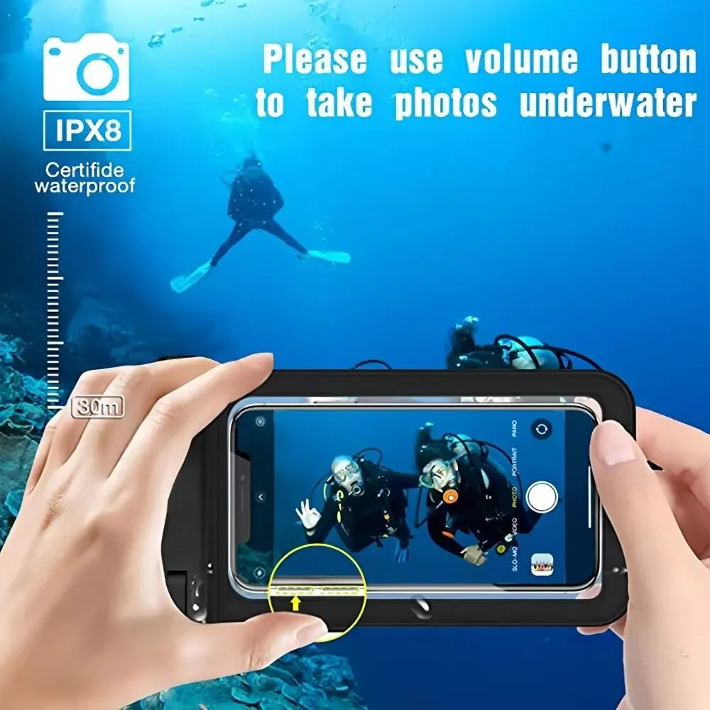 IPX8 waterproof universal phone cases water proof bag swim phone protector pouch PV cover for iPhone 15 14 Samsung Oppo Vivo