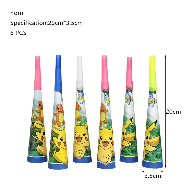 Pokemon Birthday Party Decoration New Pikachu Latex Foil Balloon Kids Disposable Tableware Event Supplies Backdrop Child Gift