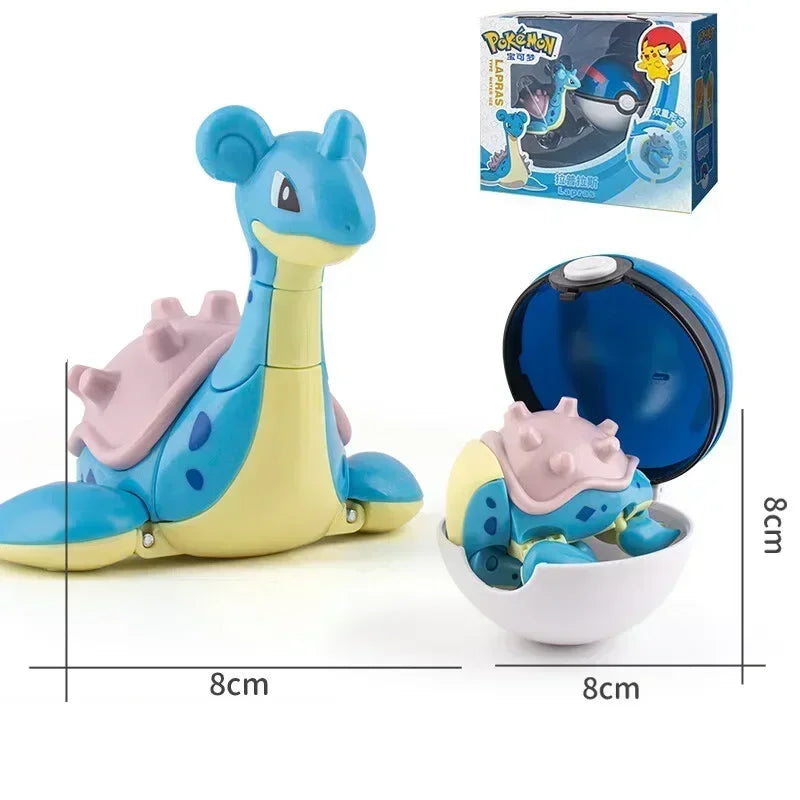 Pokemon Ball Deform Mewtwo Figure Pokeball Action Figurine Pikachu Charizard Gengar Blastoise Greninja Eevee Poke Child Toy Set