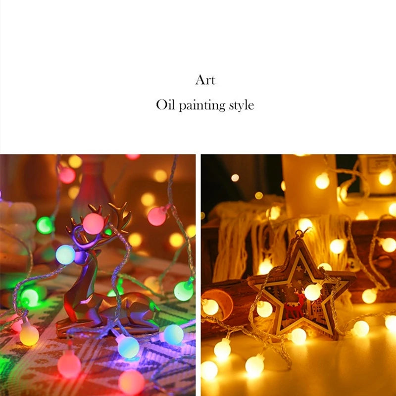 10M USB/Battery Power Ball LED String Lights Garland Lights  Outdoor  Lamp Wedding Garden Fairy Lights Christmas Decoration