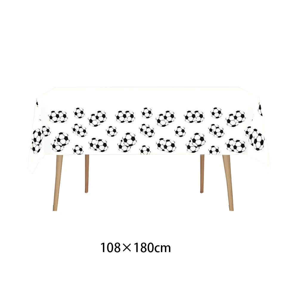 Soccer Theme party decoration plates cups tablecloth supplies kids boys Football theme birthday party decoration drinking straws
