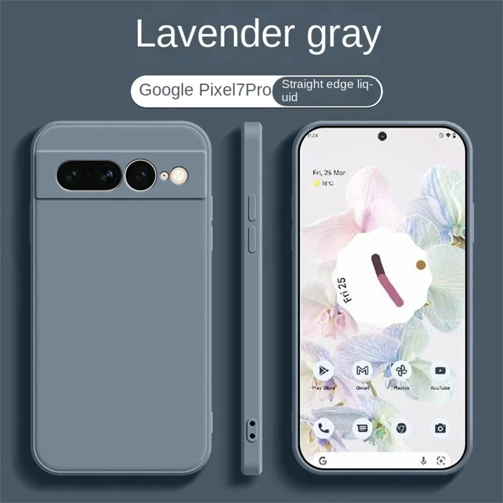 Ultra Slim Liquid Silicone Phone Case For Google Pixel 10 9 8 Pro XL 8A 7 7A 6 6A Wireless Charging Shockproof Protector Cover