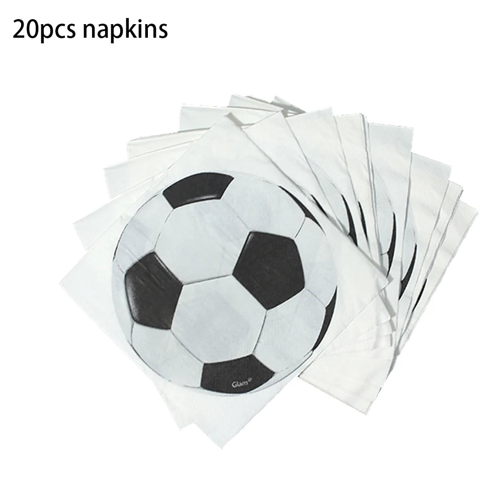 Soccer Theme party decoration plates cups tablecloth supplies kids boys Football theme birthday party decoration drinking straws