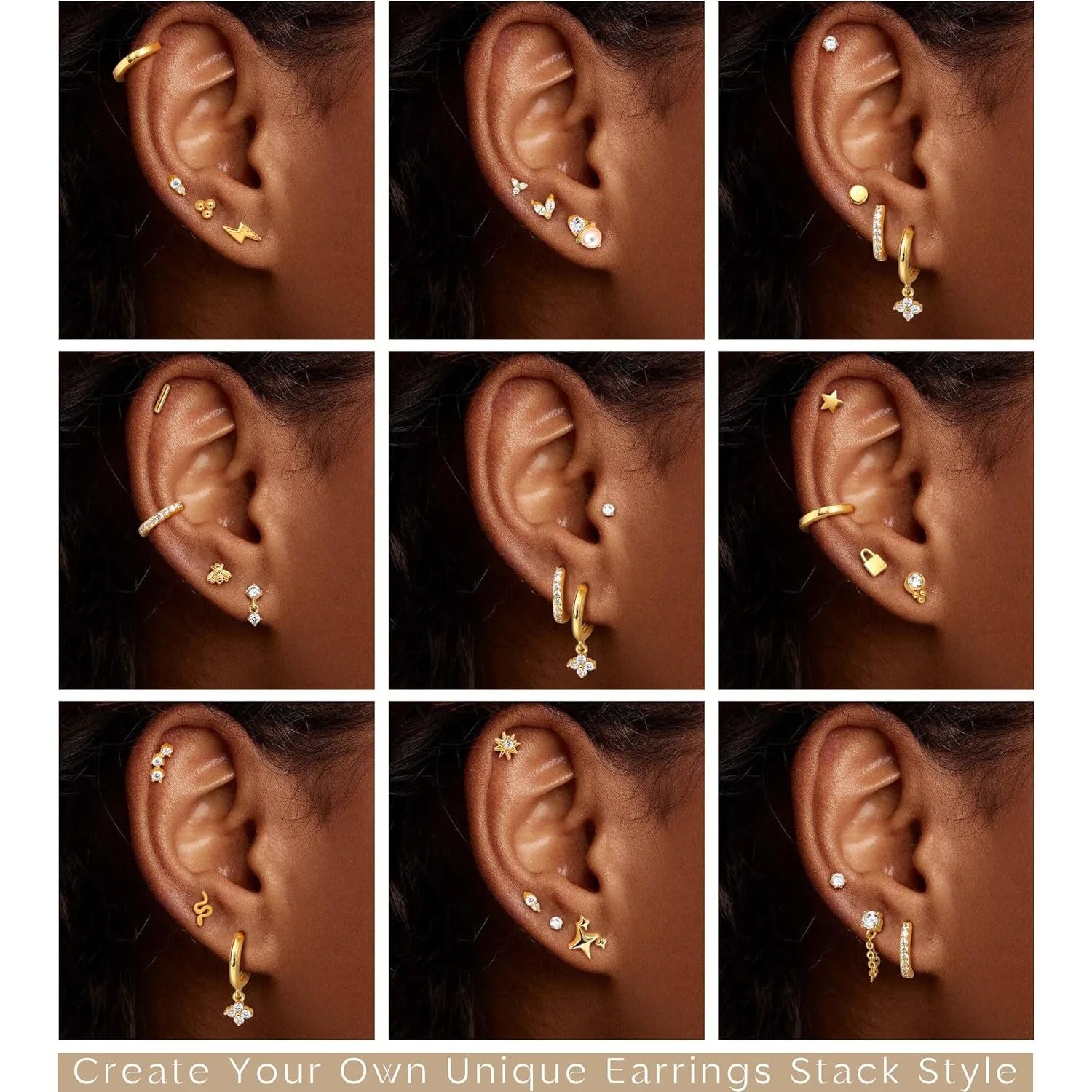 Bobisty 1pc Earrings for Sensitive Ears Surgical Stainless Steel Earrings for Women Dainty Flat Back Earring Stud Hoop Cartilage