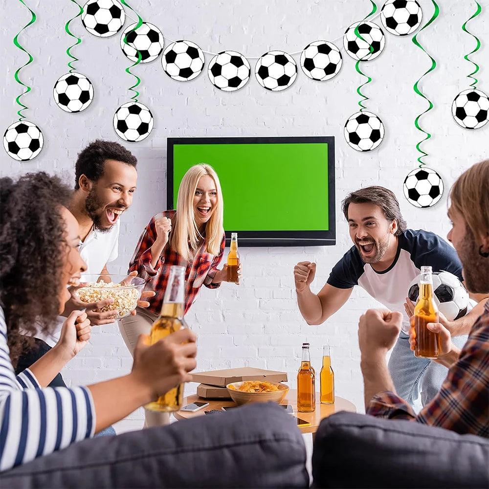 Soccer Theme party decoration plates cups tablecloth supplies kids boys Football theme birthday party decoration drinking straws