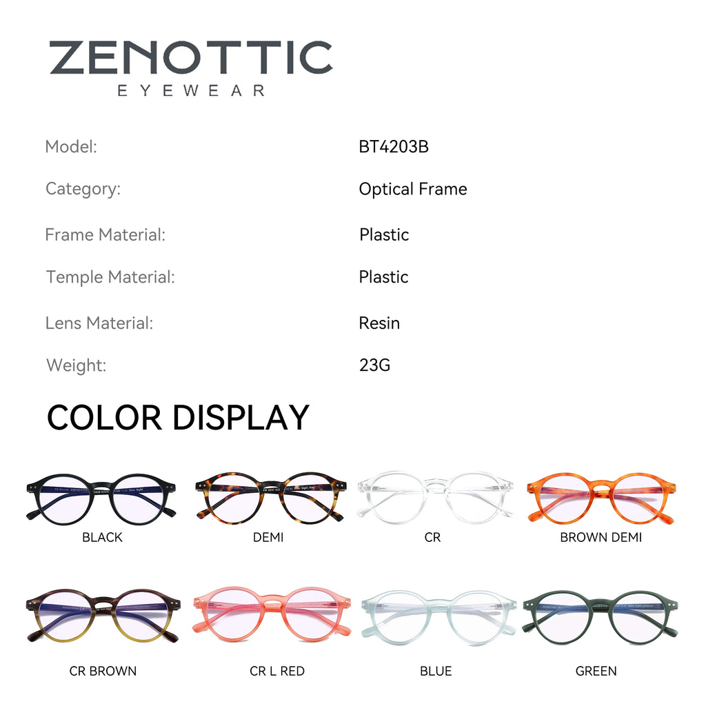 ZENOTTIC 2025 Retro Reading Glasses Anti Blue Light Blocking Readers Fashion Lightweight Eyeglasses Women Men Diopter 0 to 4.0