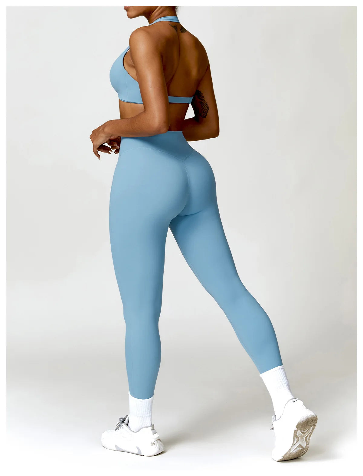 2PCS Yoga Set Nude Feeling Workout Sets Women Tracksuit Gym Push Up Fitness Running Workout Sportwear Sport Bra Leggings Suit