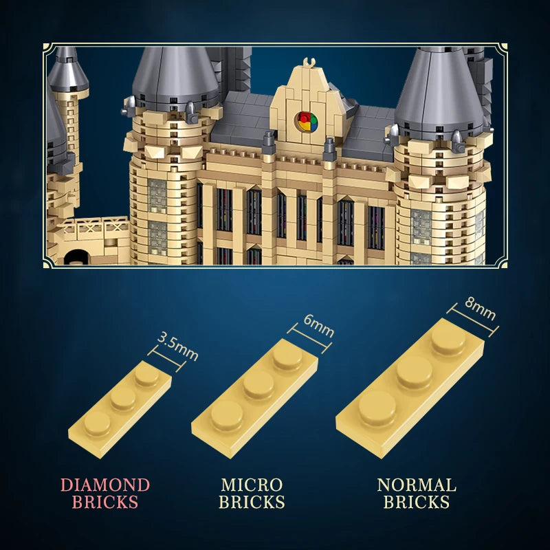 6000+Pcs Harry Potter Mini Building Blocks Sets Birthday Gifts for Kids Children Adult Magic Castle 3.5mm Blocks Creative Toys