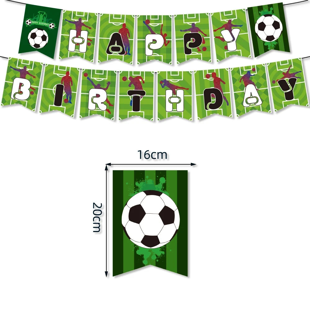 Soccer Theme party decoration plates cups tablecloth supplies kids boys Football theme birthday party decoration drinking straws