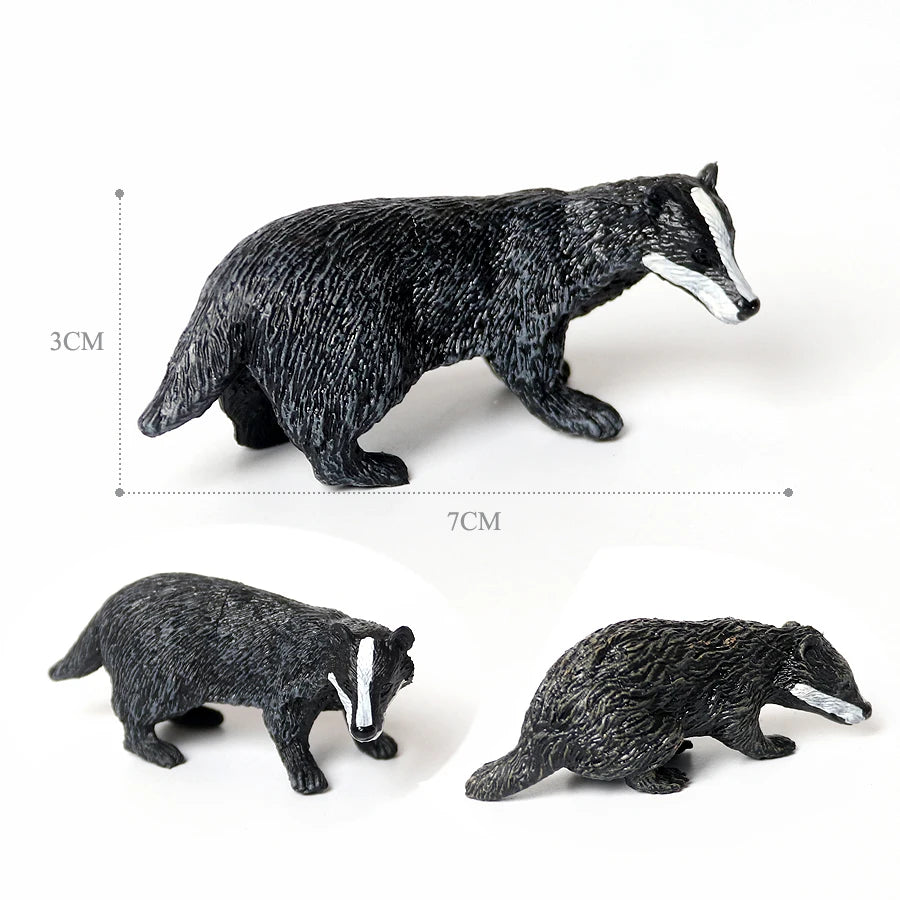 Realistic Woodland Creatures Figurines Toys Raccoon,Beavers ,Badger,Anteater,Platypus Easter Eggs Education Birthday Gift