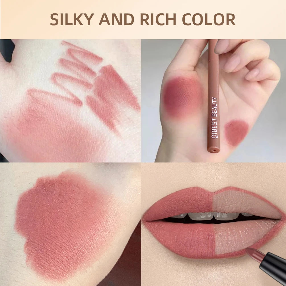 12pcs/set Lip Liner Pencil Waterproof Long Lasting Lipstick Matte Nude Contour Lipliner Pencil Lipstick Pen Lip Tint Cosmetics