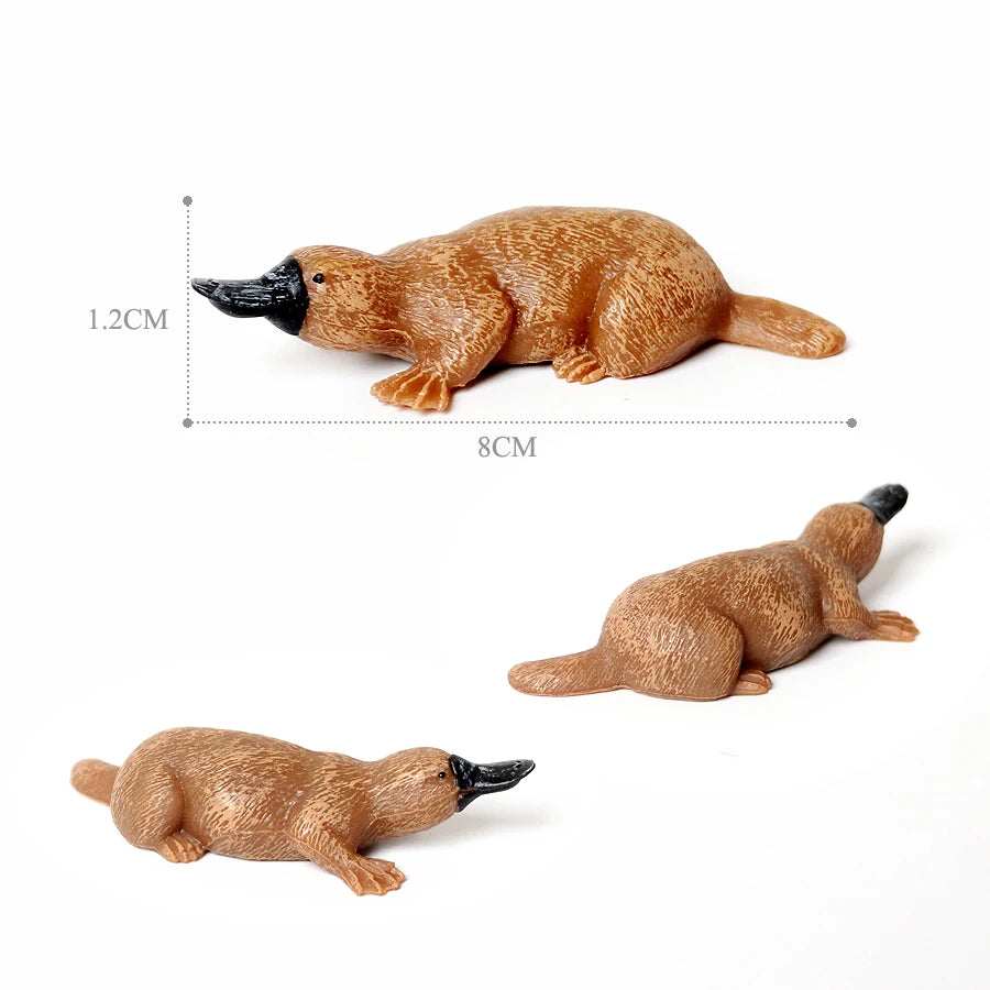 Realistic Woodland Creatures Figurines Toys Raccoon,Beavers ,Badger,Anteater,Platypus Easter Eggs Education Birthday Gift