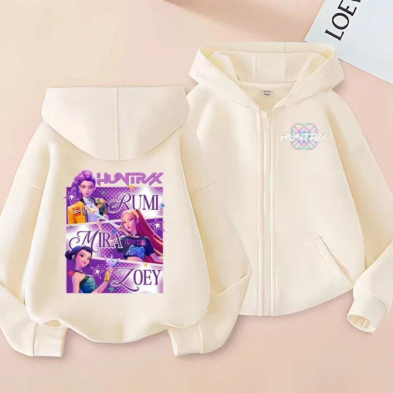 Huntrix Clothing kpop Demon Hunters Hoodie k pop T Shirt Sweatshirt HUNTRX Long Sleeve Jumper Rumi Zoey hoody k-pop Tops Coat