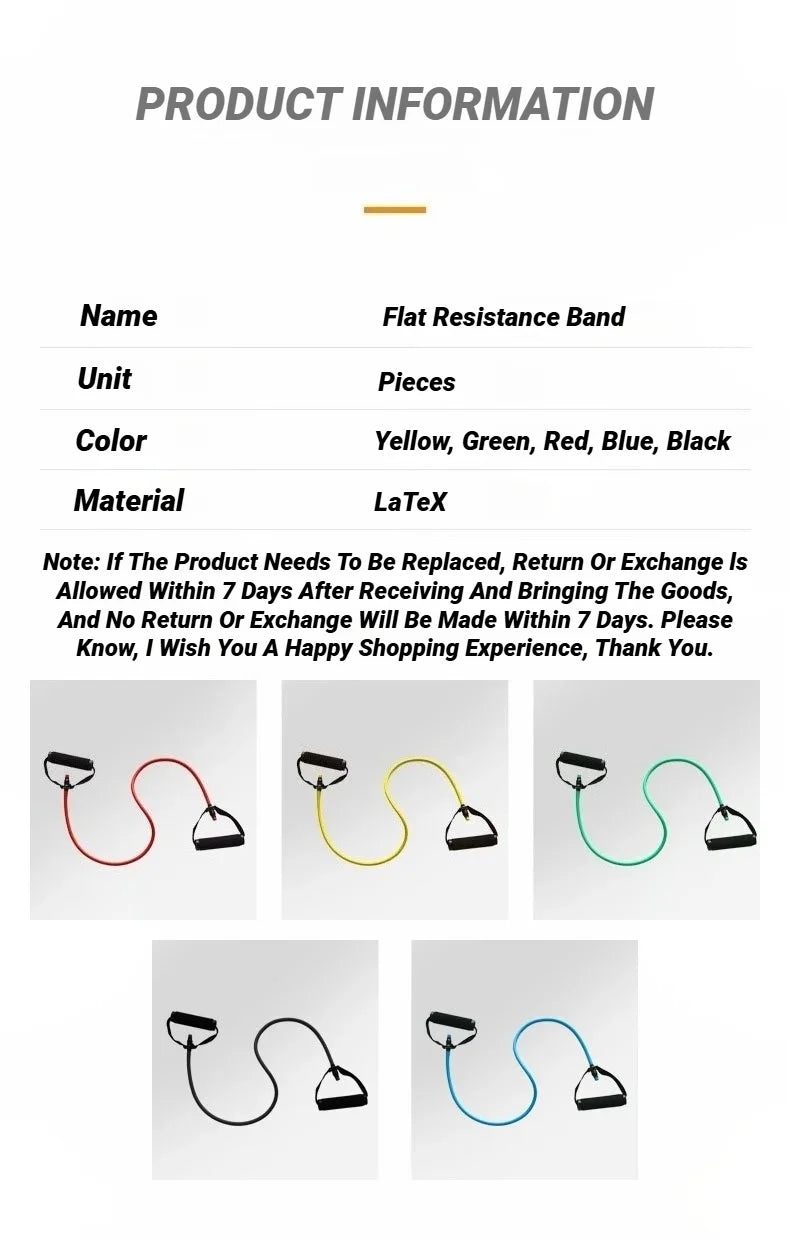 Resistance Bands With Handles Exercise Workout For Men Women Strength Training Equipment At Home 5 Levels Tube Band Pull Rope