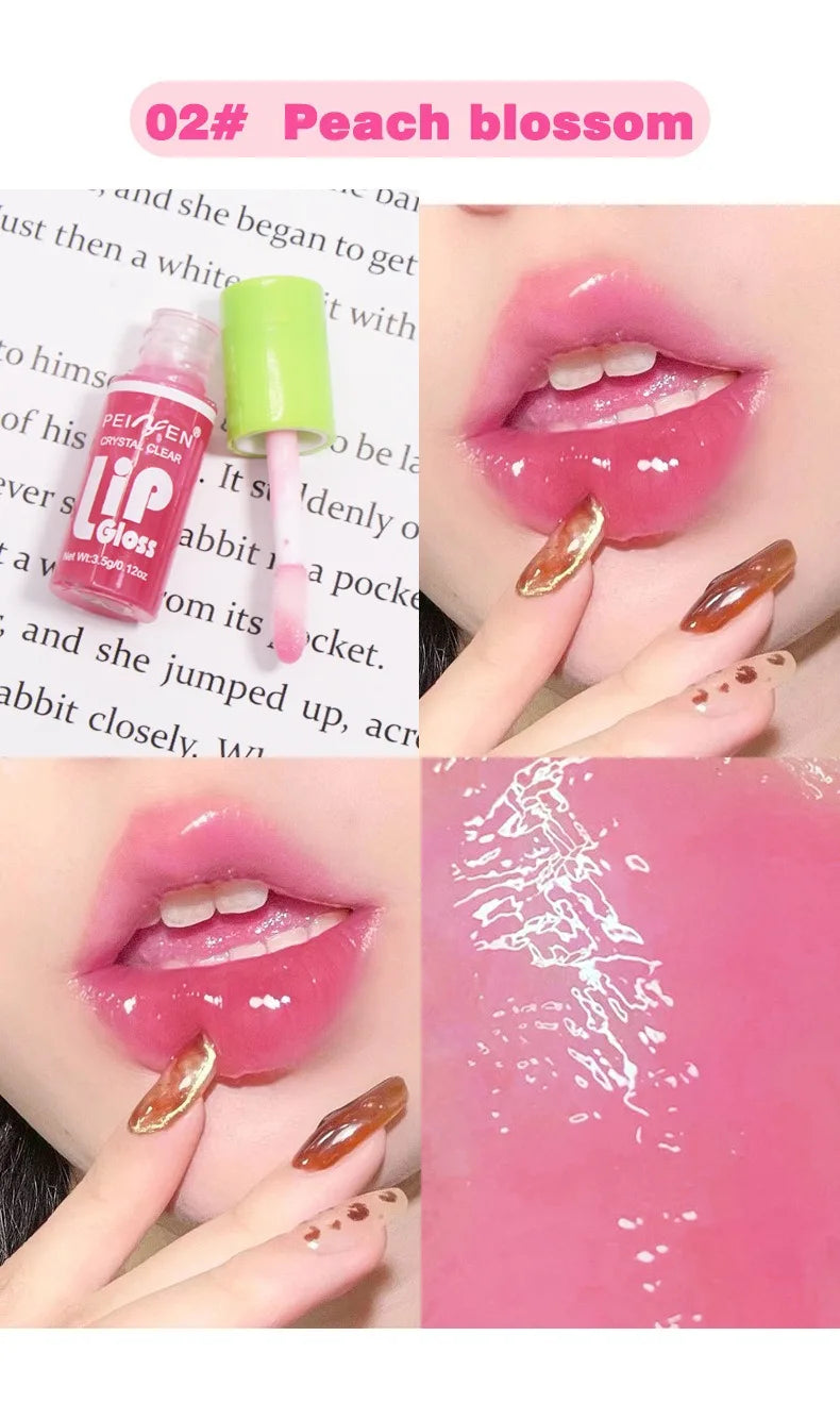 6PCS Moisturizing Lip Gloss Transparent Lip Oil Hydrating Lip Glaze Lip Plumper Hydrating Make Up Liquid Lipstick Lips Cosmetics