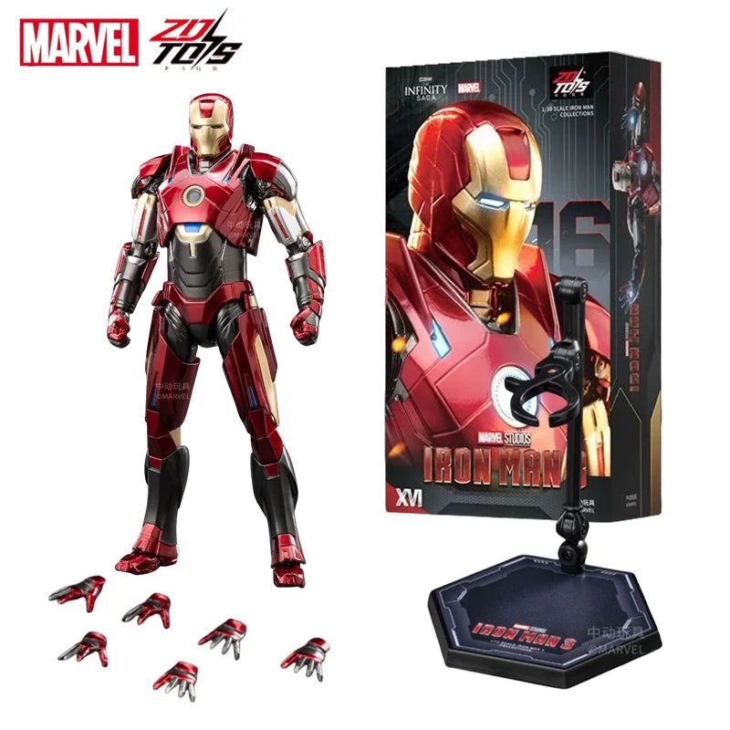 1:10 ZD Toys Iron Man MK25 Striker MK26 Gamma MK36 Peacemaker MK40 MK2 War Machine MK15 Sneaky Action Figure Collections Gift