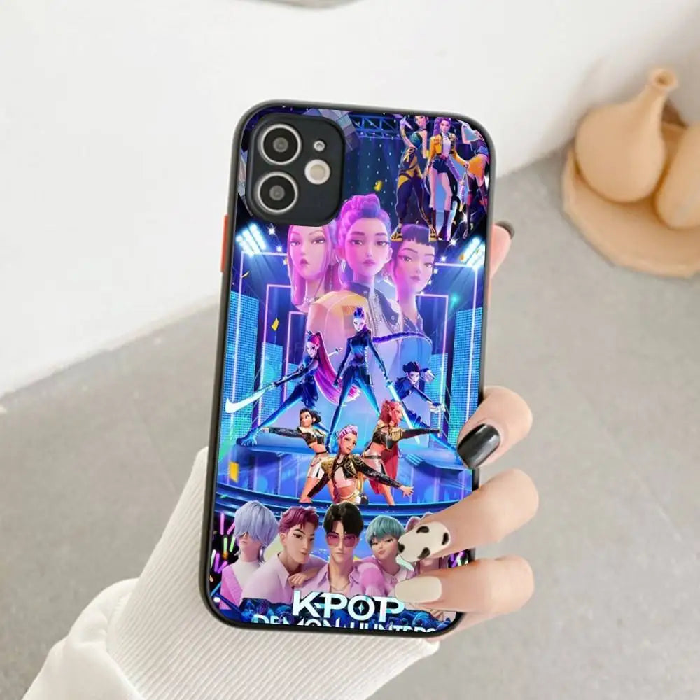 KPop D-Demon H-Hunters Phone Case For iPhone 16 15 14 13 12 11 Pro Max Mini X XS XR SE 7 Plus Shockproof Dustproof Cover Fundas