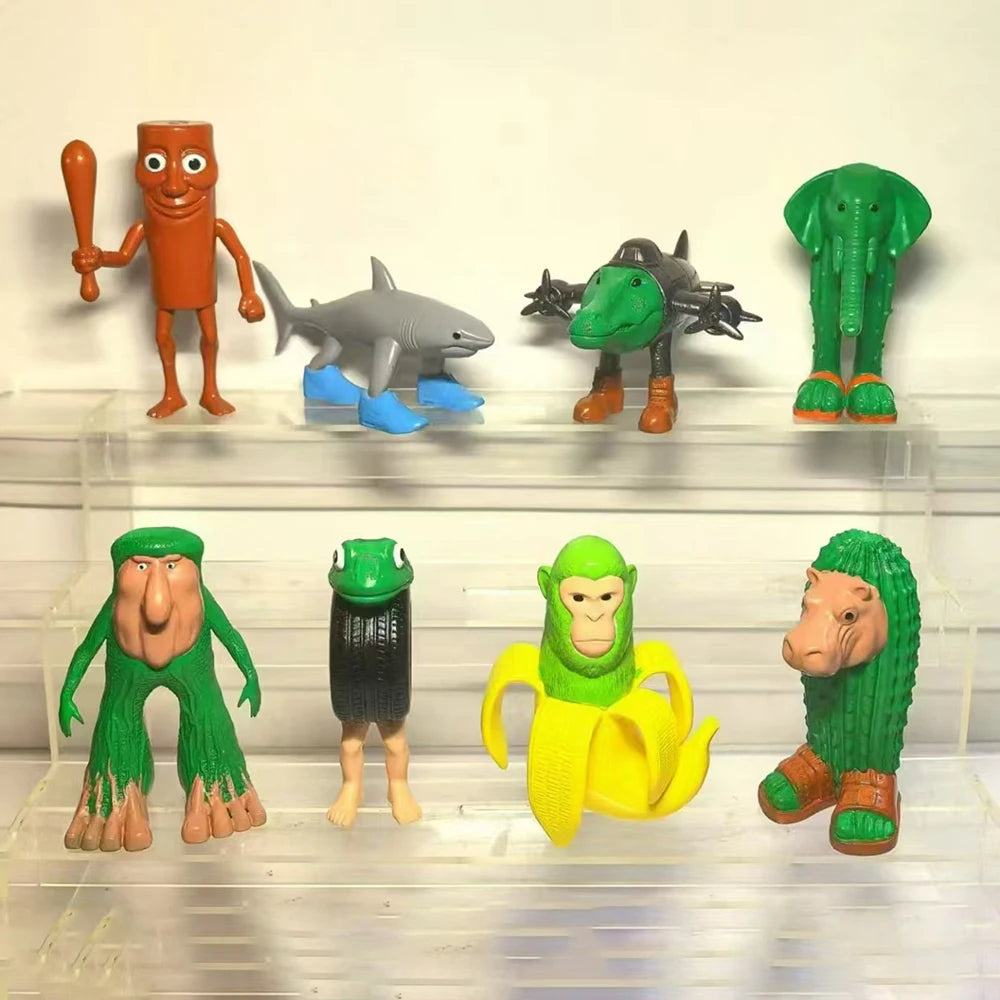 Brainrot Anime Action Figures Tung Tung Tung Sahur Ornaments Figure Funny Meme PVC Toy Model Home Decor Kids Gift