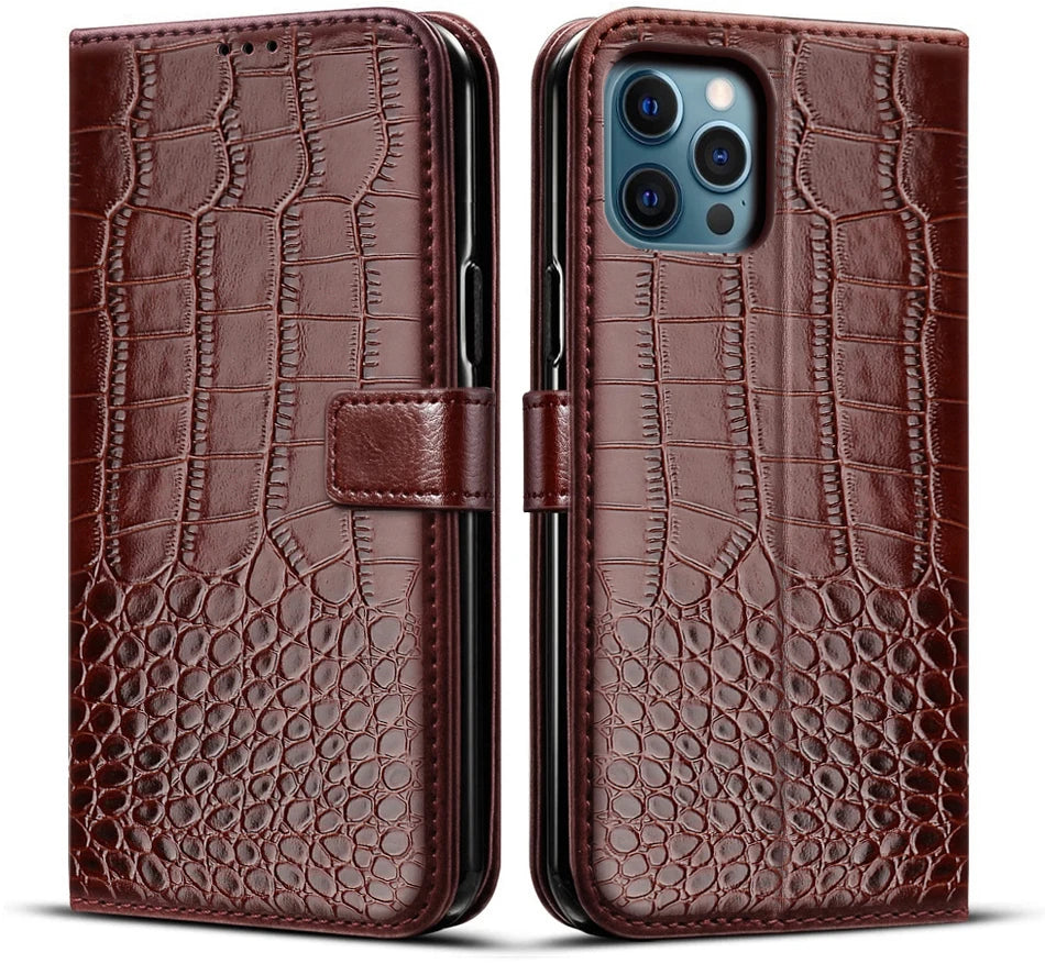 Leather Wallet Phone Case For iPhone 17 Pro Max Air 16 16Pro 16e 16Plus 15 12 14 13 11 SE XS XR X 8 7 Plus Flip Card Slot Cover