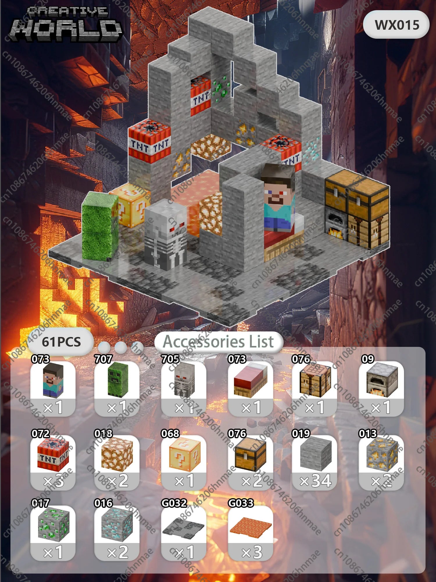 Magnetic Building Blocks Mine World Magnet Cube for Stacking Construction Brick Set Pixel Style Sensory Toys Kid Boys Girls DIY