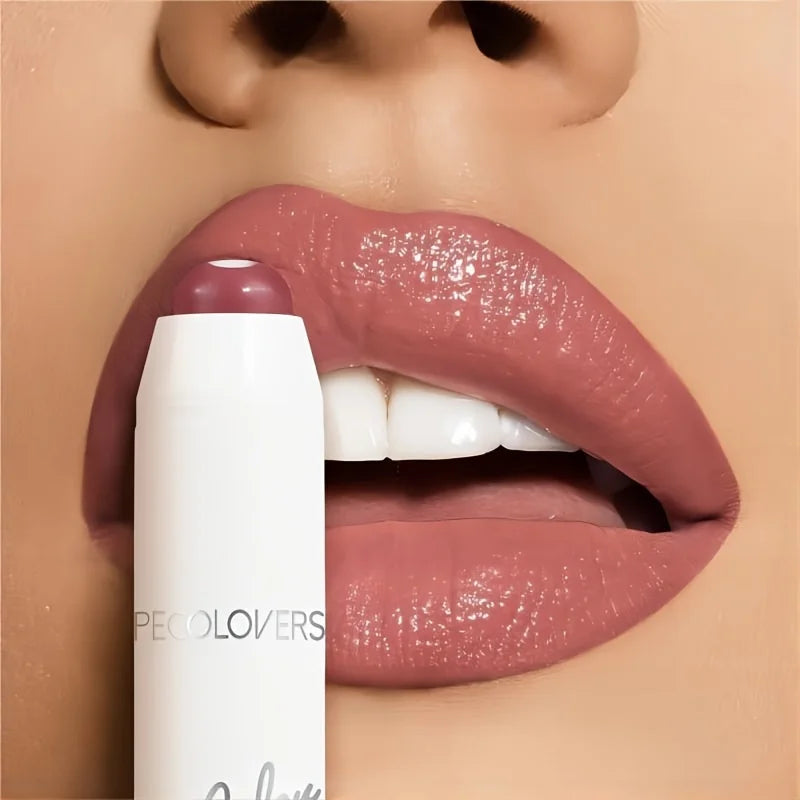 PECOLOVERS Waterproof Lipstick for Women - Long-Lasting, Moisturizing Gloss with Natural Finish, Suitable for All Skin Types