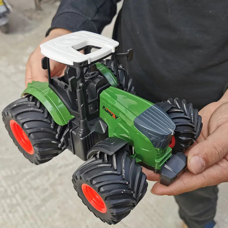 Tractor Toy Car Model Trailer and Accessories Simulation Children's Farmer Car