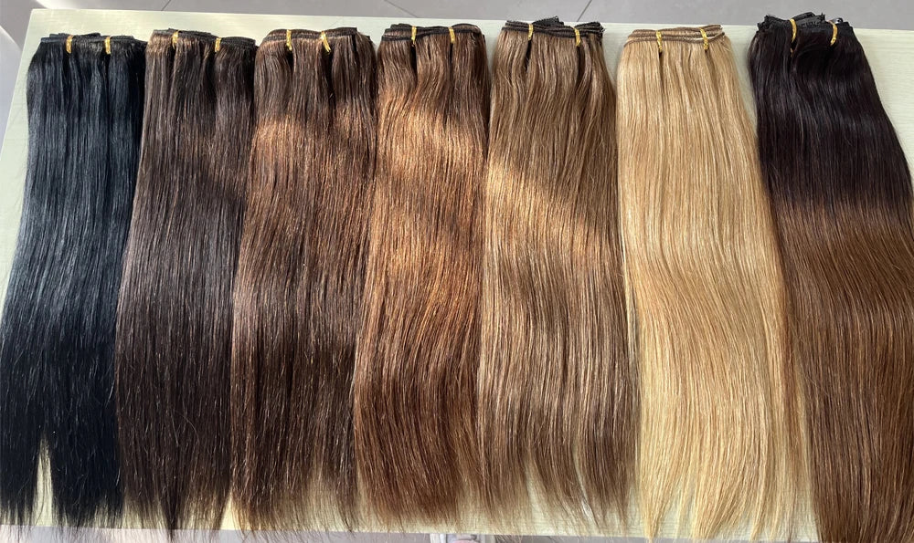 Doreen 160G 200G 240G Volume Series Brazilian Machine Remy Straight Clip In Human Hair Extensions  Full Head 10Pcs 16 to 24 Inch