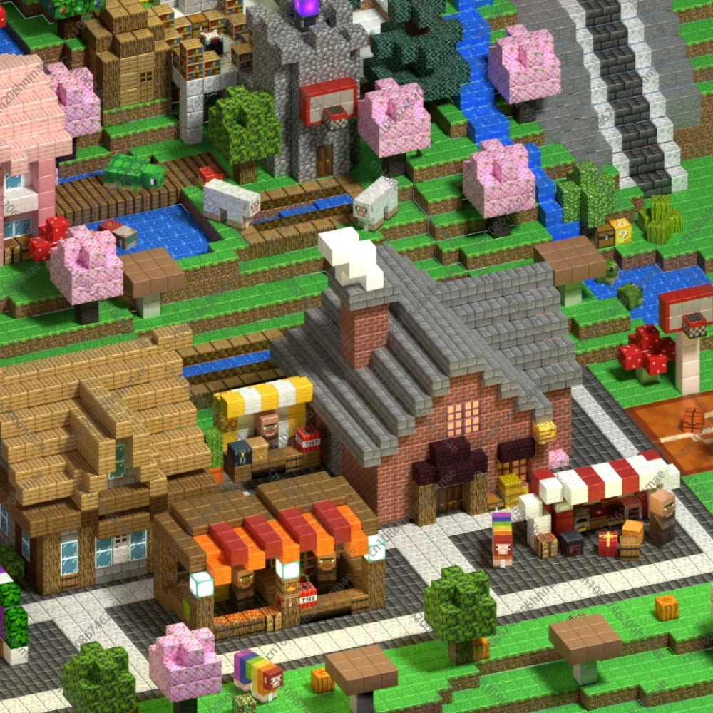 Magnetic Building Blocks Mine World Magnet Cube for Stacking Construction Brick Set Pixel Style Sensory Toys Kid Boys Girls DIY