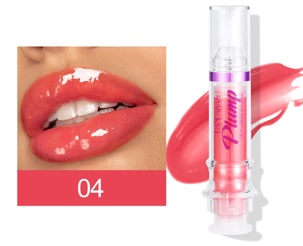 HANDAYAN 6 Color Lip Plumper Gloss Moisturizing Honey Oil Enhancer Transparent Shine Booster Makeup Beauty