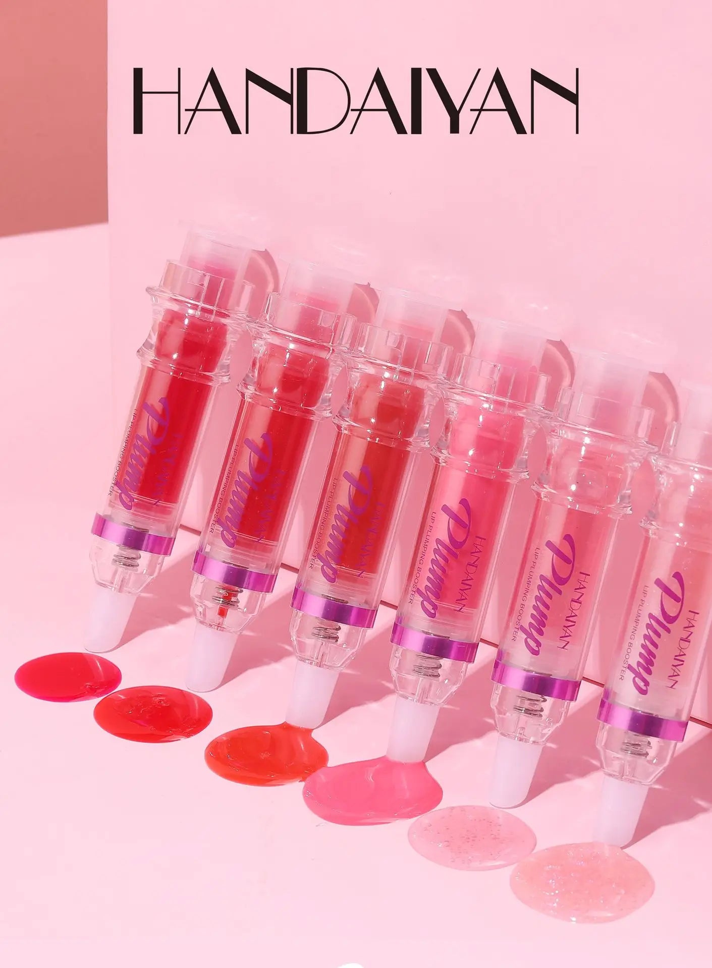 HANDAYAN 6 Color Lip Plumper Gloss Moisturizing Honey Oil Enhancer Transparent Shine Booster Makeup Beauty